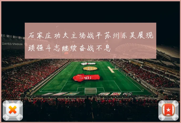 石家庄功夫主场战平苏州东吴展现顽强斗志继续奋战不息